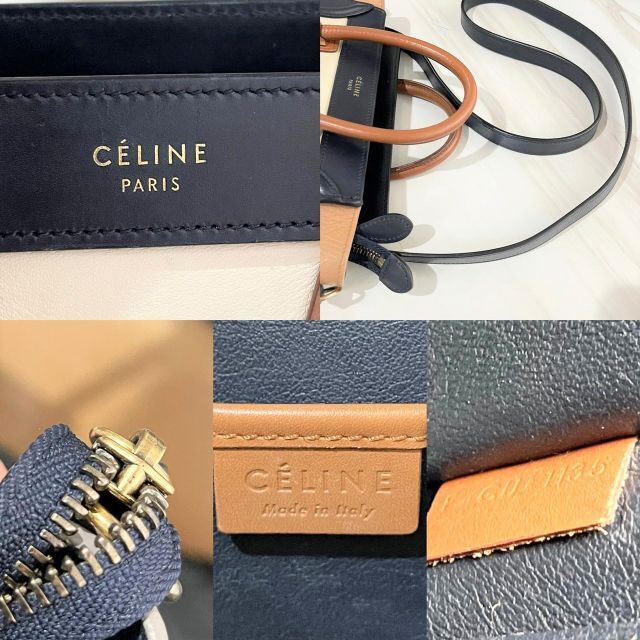 celine - 美品☆　セリーヌ　ラゲージ　ナノ　トリコロール　2way　ハンドバッグ