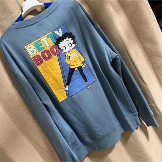 最終値下げ BettyBoop スウェットパーカー 黒 デカバックプリント