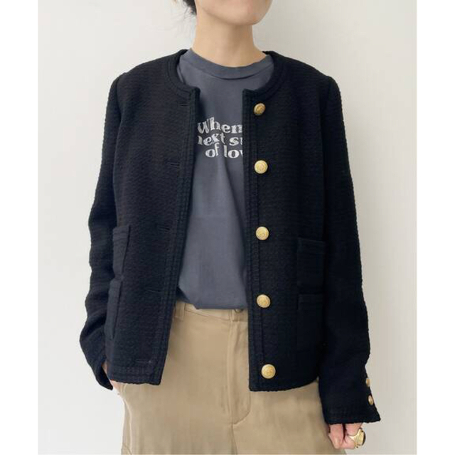 L'Appartement Tweed Jacket(Black) 36 黒