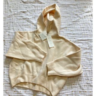 ザラキッズ(ZARA KIDS)のZARAキッズ　フード　ニットセーター　6-7y 120 アイボリー(ニット)