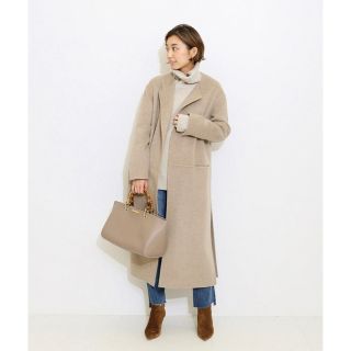 ドゥーズィエムクラス(DEUXIEME CLASSE)の【限定値下げ】美品Deuxieme Classe リバーロングノーカラーコート(ロングコート)