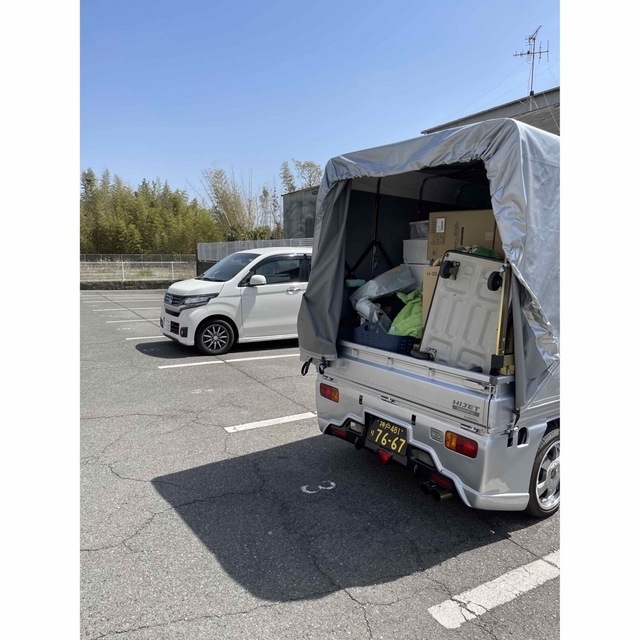 ダイハツ ハイゼット 幌 と 骨組み アコーディオン式 シルバー - 自動車 ダイハツ ハイゼット 幌 と 骨組み アコーディオン式 シルバー - 自動車
