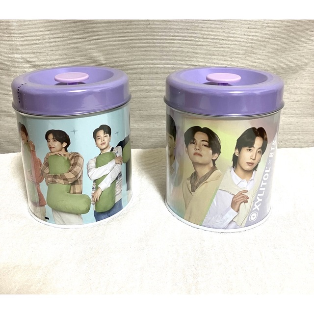 防弾少年団(BTS)(ボウダンショウネンダン)のBTS プレミアム　キシリトール缶二個セット　新品未開封　24時間内に発送します 食品/飲料/酒の食品(菓子/デザート)の商品写真