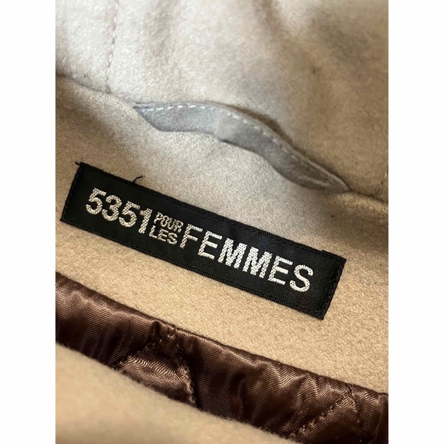 5351 POUR LES FEMMES(ゴーサンゴーイチプーラファム)の5351POURLES FEMMES フード付きコート レディースのジャケット/アウター(ロングコート)の商品写真