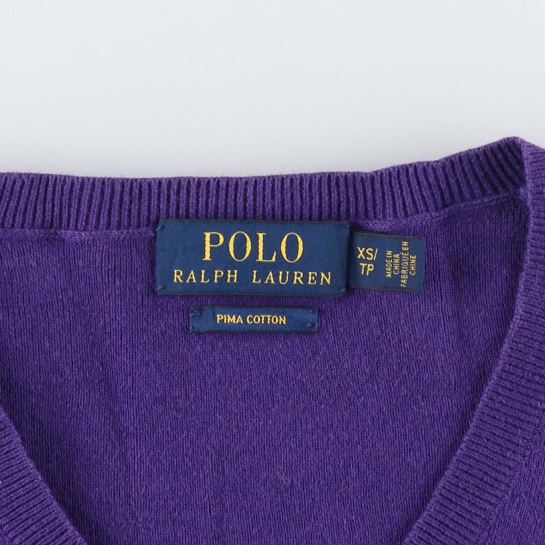 Ralph Lauren(ラルフローレン)の古着 ラルフローレン Ralph Lauren POLO RALPH LAUREN Vネック ピマコットンニットセーター レディースM /eaa299798 レディースのトップス(ニット/セーター)の商品写真