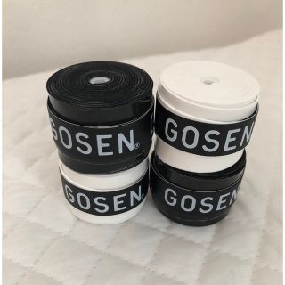 ゴーセン(GOSEN)のGOSEN グリップテープ 4個★迅速発送 白 黒 ゴーセンマイバチ✳︎色変更可(その他)