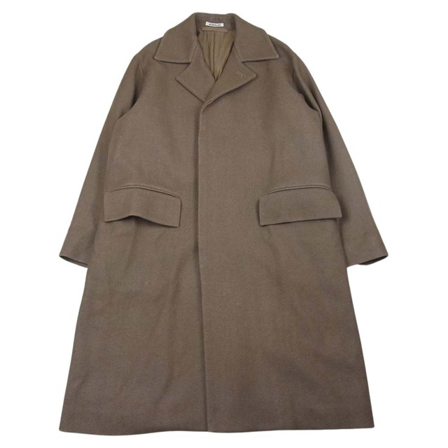 独特な AURALEE - 3【中古】 ブラウン系 コート メルトン シルク COAT