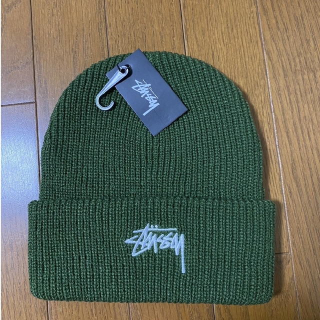 STUSSY ステューシー　ビーニー ニット帽 グリーン　緑 | フリマアプリ ラクマ