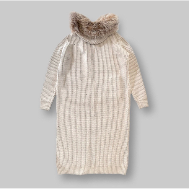 ☆BRUNELLO CUCINELLI☆フーデットニットコート☆ラクーンファー