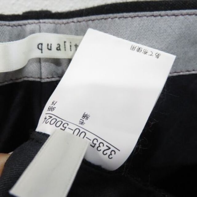 qualite(カリテ)のqualite カリテ　ウール シルク　スラックス　パンツ　ストライプ　40 レディースのパンツ(カジュアルパンツ)の商品写真