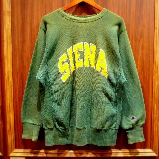 90s USA製 チャンピオンリバースウィーブ SIENA グリーン L 驚きの価格