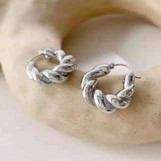 トゥデイフル(TODAYFUL)のWaffle twist pierce silver No.799(ピアス)