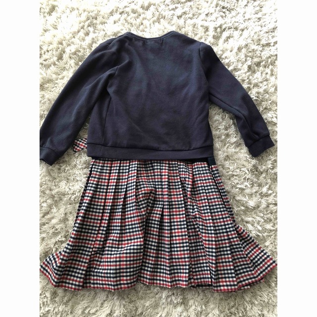 限定価格　サンサカエプチ　Malvi&Co チェックワンピース　10A 130 キッズ/ベビー/マタニティのキッズ服女の子用(90cm~)(ワンピース)の商品写真