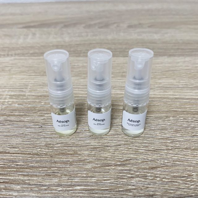 Aesop(イソップ)のイソップ 香水 お試し 1ml 3本セット タシット&ヒュイル&マラケッシュ コスメ/美容の香水(ユニセックス)の商品写真