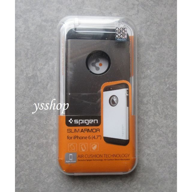 Spigen(シュピゲン)のSpigen　iPhone 6　スリムアーマー　ガンメタル　SGP10959 スマホ/家電/カメラのスマホアクセサリー(iPhoneケース)の商品写真