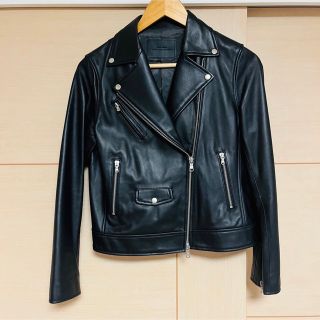 ユナイテッドアローズグリーンレーベルリラクシング(UNITED ARROWS green label relaxing)の本革ユナイテッドアローズ グリーンレーベルリラクシング　ライダースジャケット　黒(ライダースジャケット)