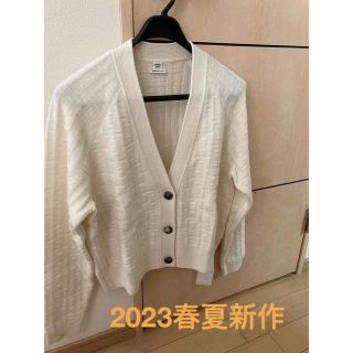 エルメス(Hermes)のクーポン期間🌸エルメス　2023SS ロングスリーブカーデガン　Hモチーフ38🌸(カーディガン)