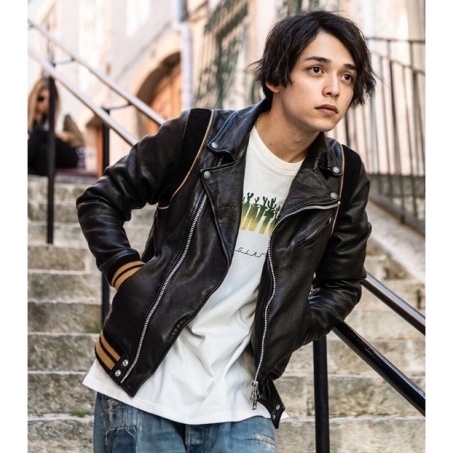 新品同様/グラム glamb/ライダース/レザージャケット/①/S~M