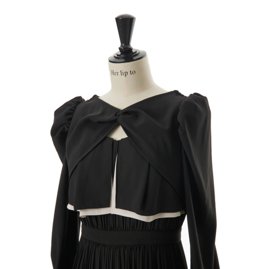 herlipto La Rochelle Pleated Dress Black