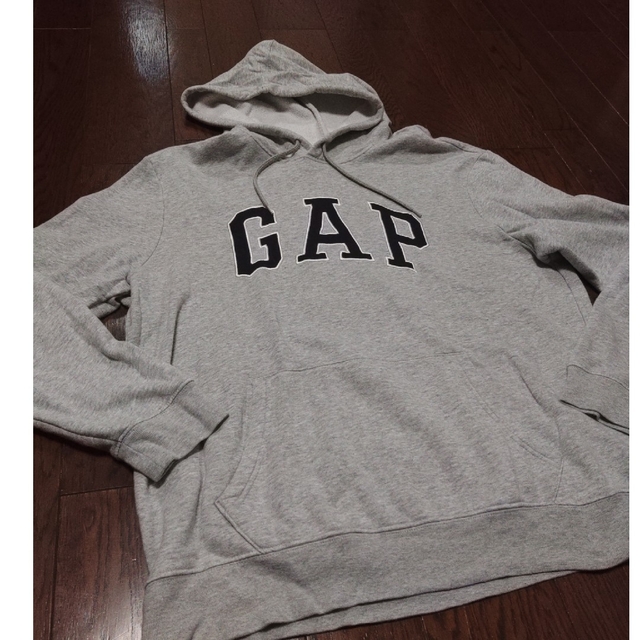 GAP(ギャップ)のGAP オールドギャップ　パーカー　L　グレー　白タグ　旧タグ メンズのトップス(パーカー)の商品写真