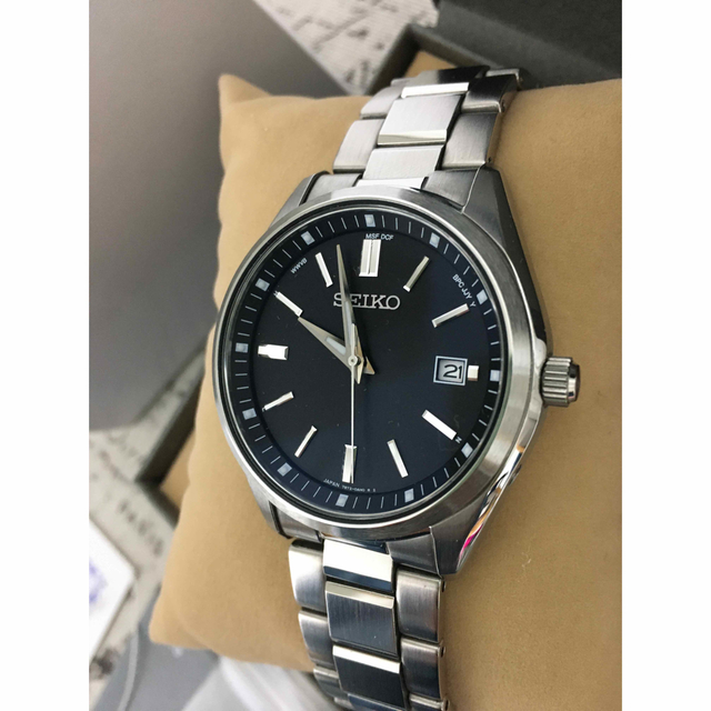 超美品! SEIKO セイコー メンズ 電波ソーラー 現行モデル sbtm323