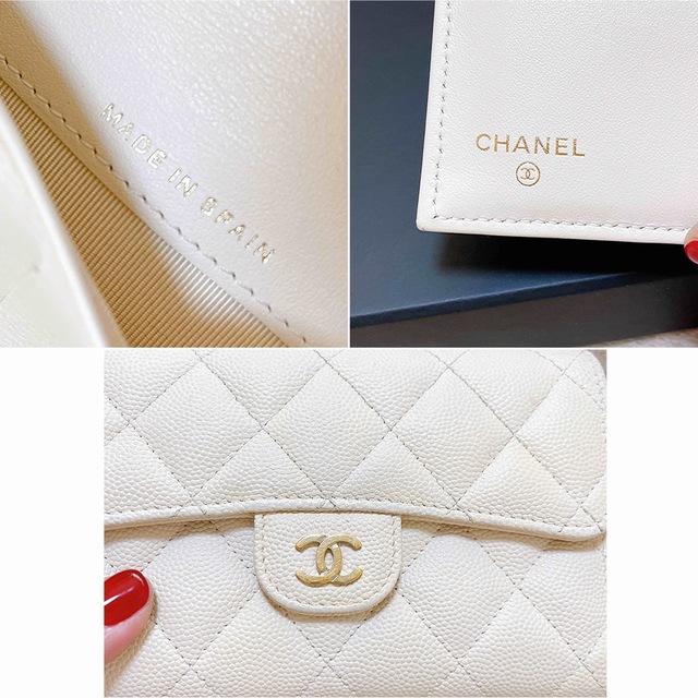 CHANEL(シャネル)の【みーさん様専用】マトラッセ☆キャビアスキン☆フラップウォレット☆長財布 レディースのファッション小物(財布)の商品写真