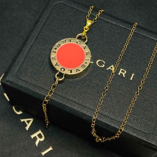 ブルガリ(BVLGARI)の【ブルガリ】リングネックレス　純銀製の金18Kコーティングチェーン(ネックレス)