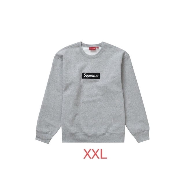 Grey Supreme Box logo crew neck 2022 fw