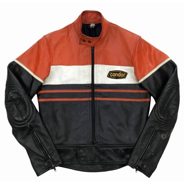 希少70~80's伊製 condor ビンテージ レザー ライダースジャケット