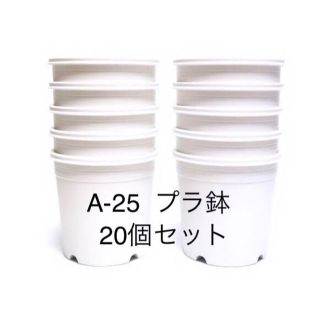 プラ鉢 A-25 白（オリジナルホワイト）20個セット(プランター)