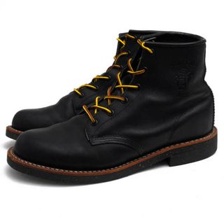 チペワ(CHIPPEWA)のチペワ／CHIPPEWA ワークブーツ シューズ 靴 メンズ 男性 男性用レザー 革 本革 ブラック 黒  97064 6 SERVICE BOOT BLACK ODESSA サービスブーツ Vibramソール プレーントゥ グッドイヤーウェルト製法(ブーツ)