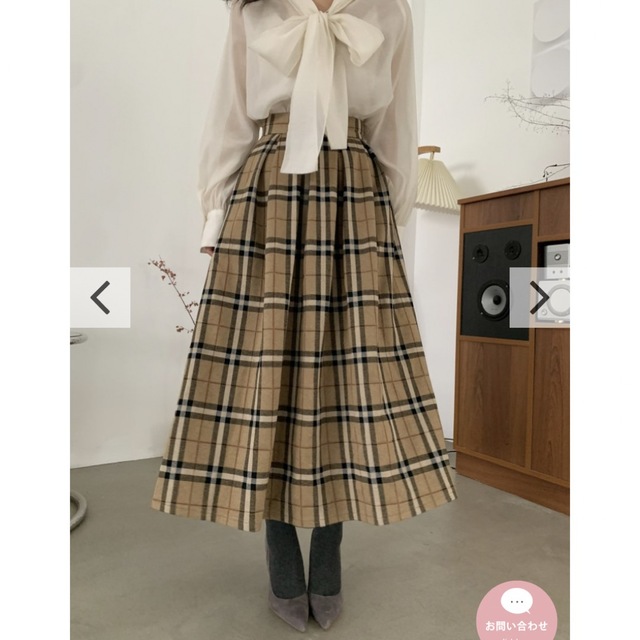 ロングスカートbirthdaybash   CHECK FLARE SKIRT