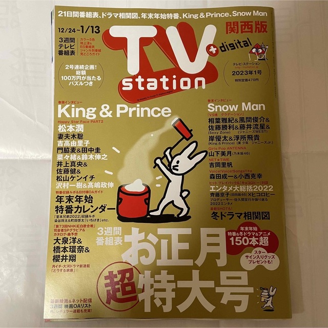 King & Prince(キングアンドプリンス)のKing & Prince TV station 切り抜き12/22発売　1号 エンタメ/ホビーの雑誌(アート/エンタメ/ホビー)の商品写真