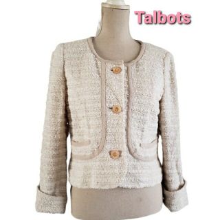 タルボット(TALBOTS)の美品　保管シワあり　Talbots  春先も活躍のノーカラージャケット(ノーカラージャケット)