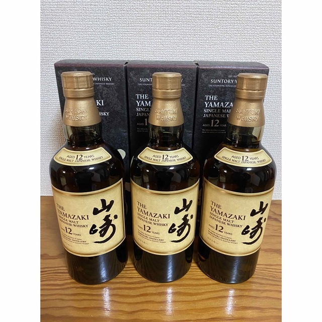 食品/飲料/酒サントリー 山崎 12年 3本セット 箱付  12yo  送料無料 百貨店購入