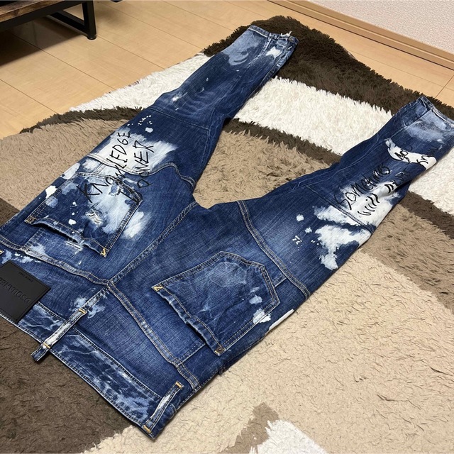 DSQUARED2 グラフィティーペイントデニム バイカーデニム バルマン www