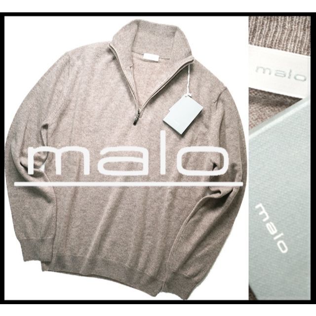 malo - 新品11万MALOカシミア100%マーロハイネックハーフジップニット