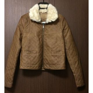 ザラ(ZARA)のZARA フェイクレザージャケット(ライダースジャケット)