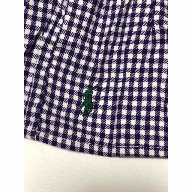 Ralph Lauren(ラルフローレン)のラルフローレン　ギンガムチェックワンピース　パンツ付き キッズ/ベビー/マタニティのベビー服(~85cm)(ワンピース)の商品写真