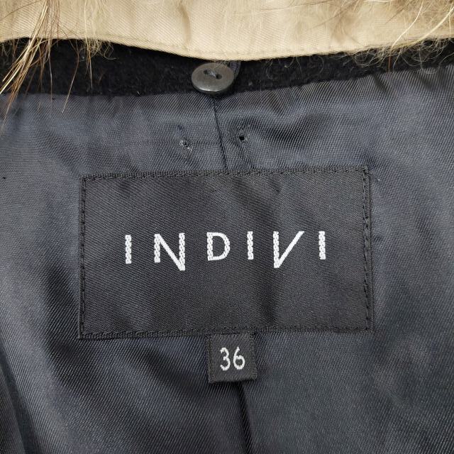 INDIVI(インディヴィ)のインディヴィ 美品 アンゴラ混 ラクーンファーコート ジャケット 毛皮 36 レディースのジャケット/アウター(毛皮/ファーコート)の商品写真