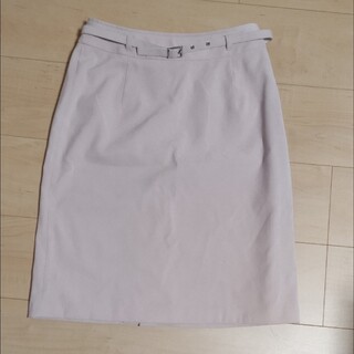 タイトスカート Lサイズ ピンクグレージュ(ひざ丈スカート)