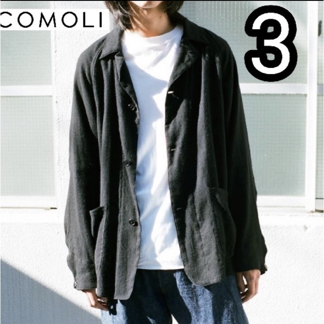COMOLI - 21SS COMOLI カシミヤ和紙ジャケット 3  数回着用の美品