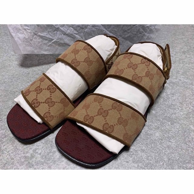 Gucci(グッチ)のグッチgucci ggキャンバス ストラップサンダル メンズの靴/シューズ(サンダル)の商品写真