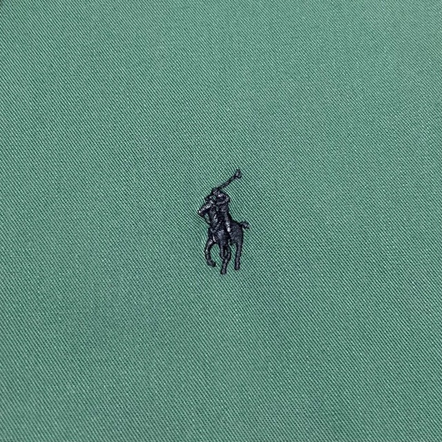 Ralph Lauren(ラルフローレン)の【ラルフローレン】ワンポイント刺繍ロゴビッグチノシャツ 90s ヴェルディグリ系 メンズのトップス(シャツ)の商品写真