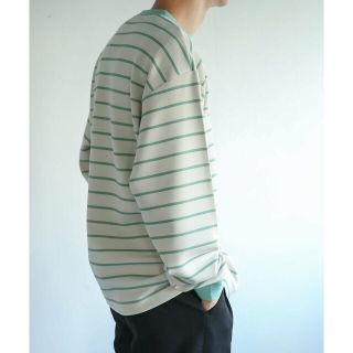 センスオブプレイスバイアーバンリサーチ(SENSE OF PLACE by URBAN RESEARCH)の【GRG×MINT】『ユニセックス』ボーダーダンボールポンチロングTシャツ(Tシャツ/カットソー(半袖/袖なし))