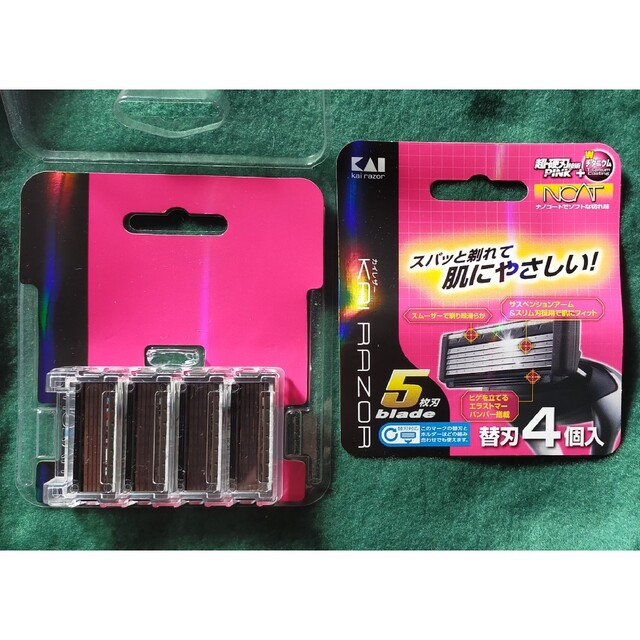 貝印(カイジルシ)のKAI RAZOR 5枚刃 替刃 4個入 BSE-4KR5 新品未使用 コスメ/美容のシェービング(カミソリ)の商品写真