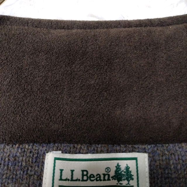 L.L.Bean(エルエルビーン)の一点物US輸入★L.L.Bean ウールニットベスト ダークブラウン XXL メンズのトップス(ニット/セーター)の商品写真