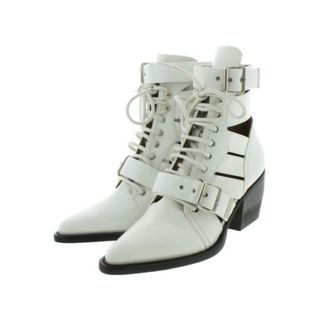 クロエ(Chloe)のChloe クロエ ブーツ 38(24.5cm位) 白 【古着】【中古】(ブーツ)