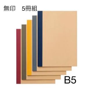 ムジルシリョウヒン(MUJI (無印良品))の【新品】無印良品　裏うつりしにくいノート　5冊組(ノート/メモ帳/ふせん)