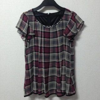 アプワイザーリッシェ(Apuweiser-riche)のチェックのトップス(Tシャツ(半袖/袖なし))